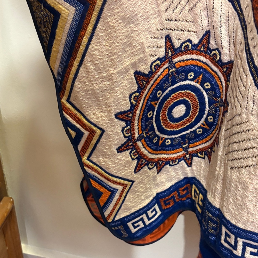 Geometric Patterned Poncho - image 4